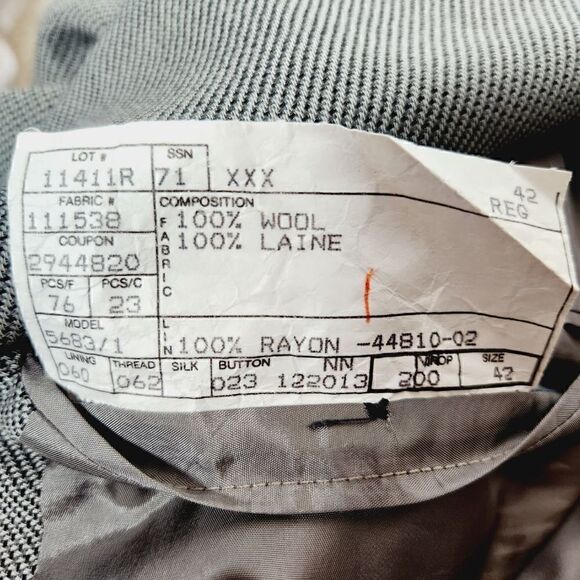 Jacobson's Mani blazer black white tweed Size 42R - Picture 10 of 11